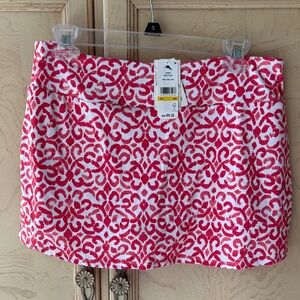 Tommy Bahama Pink and White Swim Skort